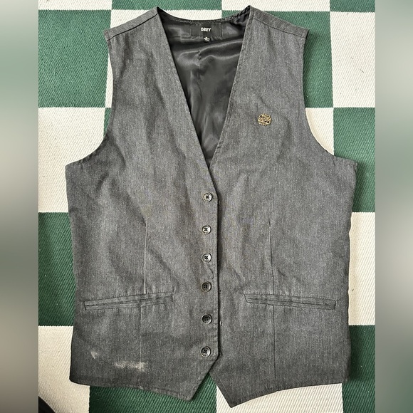 OBEY Medium Grey Waist Coat Vest - Picture 1 of 10